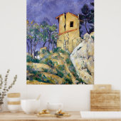 ひびの入った壁の家 – ポール・セザンヌ ポスター (キッチン)