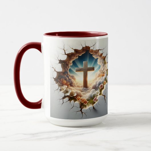 ひびの入った壁の泥 マグカップ (左)