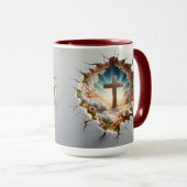 ひびの入った壁の泥 マグカップ (正面右)