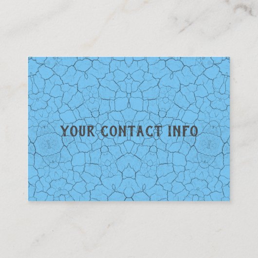 ひびの入った青い動物の手の跡の名刺 名刺 (裏面)