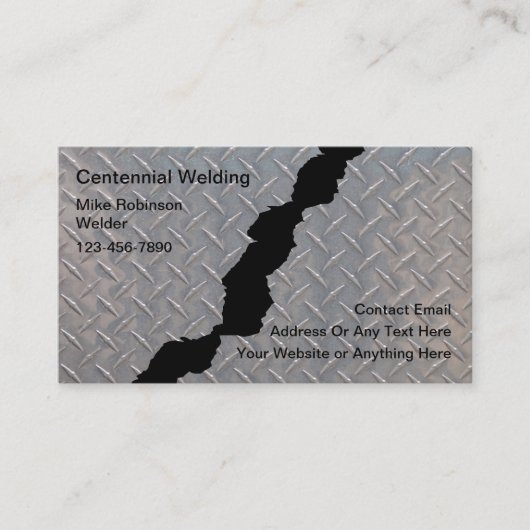 ひびクール割れ金属溶接業務 名刺 (正面)