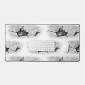 ひびスタイリッシュ割れた芸術的写真デザインおもしろい デスクマット (キーボード&マウス)