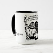 ひびパーソナライズされた割れた友達 マグカップ (正面左)