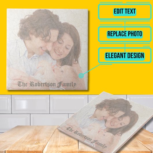 ひびフェイク割れたヴィンテージフォト新生児 タイル