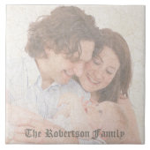 ひびフェイク割れたヴィンテージフォト新生児 タイル (正面)