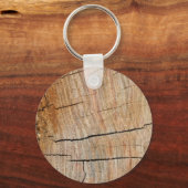 ひびフェイク割れた木のリングや輪 キーホルダー (正面)