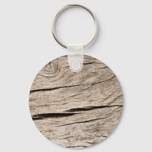 ひびフェイク割れた木の樹皮 キーホルダー (正面)