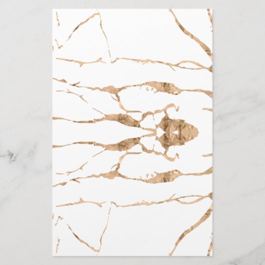 ひびモダン割れ金ゴールドホワイトスタイリストプロフェッショナル 便箋 (裏面)