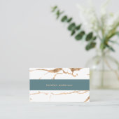 ひびモダン割れ金ゴールドホワイトスタイリストプロフェッショナル 紹介カード (スタンド正面)