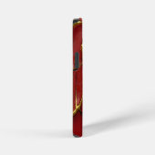 ひびモダン割れ金ゴールドレッドスタイリスト iPhoneケース (右側面)