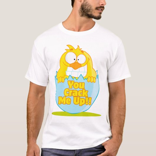 ひび割れおもしろいた雛 Tシャツ (正面)