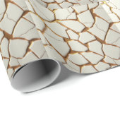 ひび割れたアーステクスチャ抽象芸術 ラッピングペーパー (ロールコーナー)