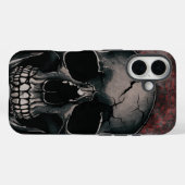 ひび割れたスカル – ダークゴシックの恐怖 Case-Mate iPhoneケース (裏面 (横))