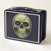 ひび割れたスカル メタルランチボックス (裏面)
