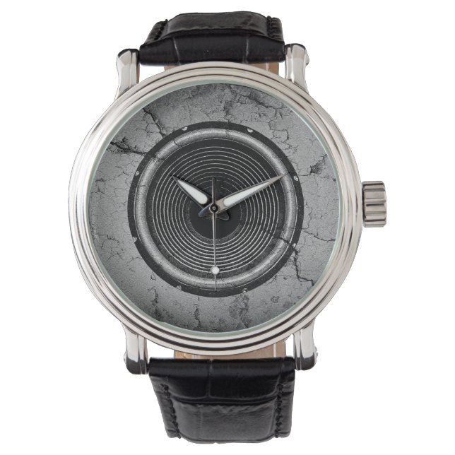 ひび割れたスピーカー 腕時計 (正面)