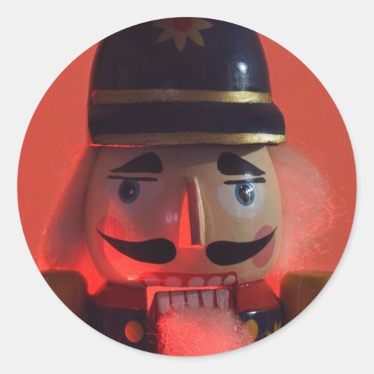 ひび割れたスマイル ラウンドシール (正面)