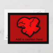 ひび割れたハート反バレンタカスタマイズン シーズンポストカード (正面/裏面)