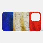 ひび割れたフランス国旗のケース – メイトiPhoneケース Case-Mate iPhoneケース (裏面 (横))