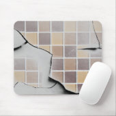 ひび割れたモザイクタイル マウスパッド (マウス)