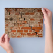 ひび割れたレンガの壁 チラシ (手)