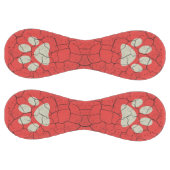 ひび割れたヴィンテージレンガ赤い動物の犬の犬のポープリント ソフトボール (パネル)