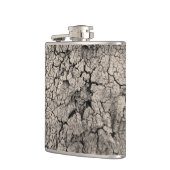 ひび割れた土カッコいいの質感 フラスク (左)