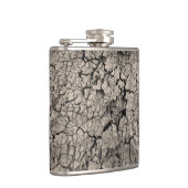 ひび割れた土カッコいいの質感 フラスク (右)