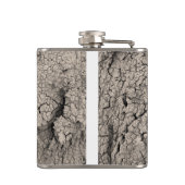 ひび割れた土カッコいいの質感 フラスク (裏面)