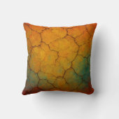 ひび割れた地球の抽象芸術テクスチャ クッション (裏面)