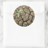 ひび割れた地球の苗 ラウンドシール (バッグ)