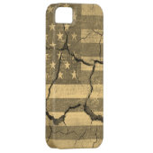 ひび割れた壁の米国国旗のヴィンテージ Case-Mate iPhoneケース (裏面/右)