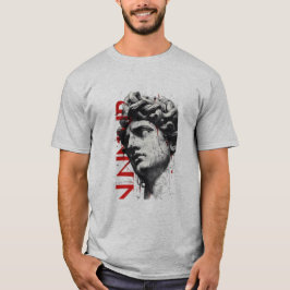 ひび割れた大理石の胸像のゴミポルカアートTシャツ Tシャツ