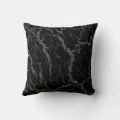 ひび割れた宇宙ラヴァ – グリッターブラック クッション (裏面)