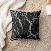 ひび割れた宇宙溶岩 – シルバー クッション (ブランケット)