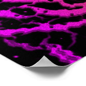 ひび割れた宇宙溶岩 – ピンク/オレンジ ポスター (角)