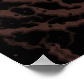 ひび割れた宇宙溶岩 – ブラウン ポスター (角)