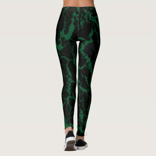 ひび割れた宇宙溶岩 – 森 レギンス (裏面)