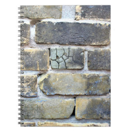 ひび割れた崩れやすいレンガの壁 ソフト グランジ ノートブック