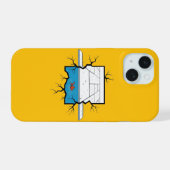 ひび割れた床の金魚 | ミニマリストiPhoneケース iPhone 15ケース (裏面横)