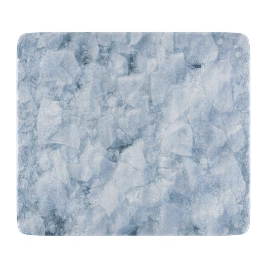 ひび割れた氷の表面（スタイル3）油絵 カッティングボード (正面)