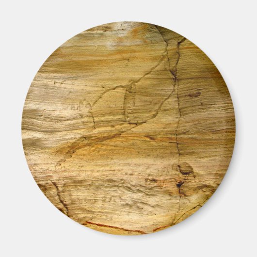 ひび割れた石 マグネット (正面)