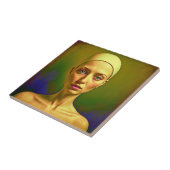 ひび割れた磁器の魂 – カラフルポートレート タイル (側面)