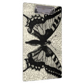 ひび割れた背景に黒と白の蝶 クリップボード (右)