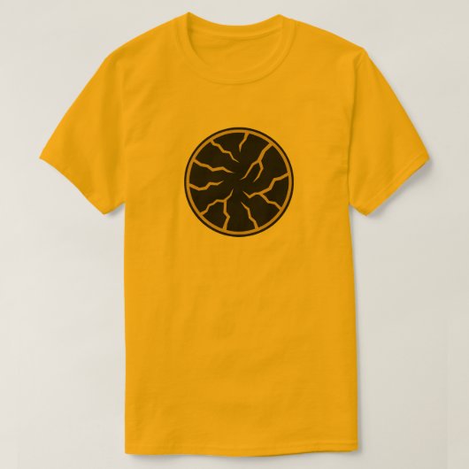 ひび割れた表面のグラフィックTシャツ Tシャツ (デザイン正面)