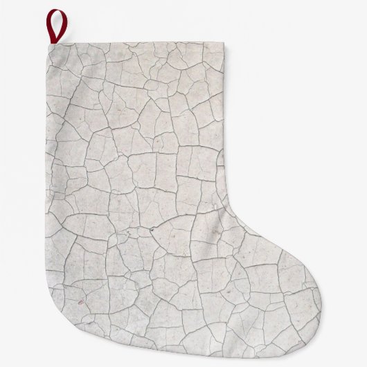 ひび割れた表面 ラージクリスマスストッキング (正面)