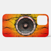 ひび割れた赤とオレンジの音楽スピーカーCase-Mate iPh Case-Mate iPhoneケース (裏面 (横))