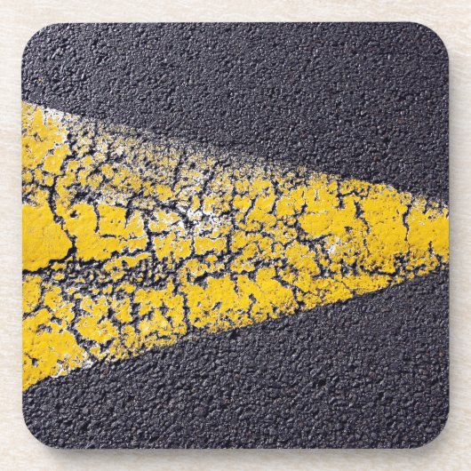 ひび割れた道路 コースター (正面)