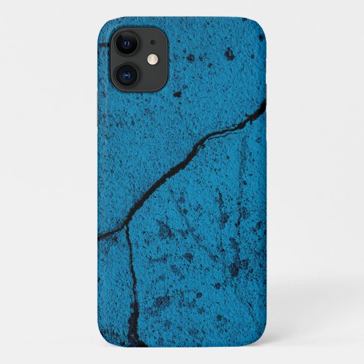 ひび割れた青い壁の背景 Case-Mate iPhoneケース (裏面)