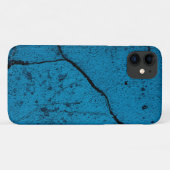 ひび割れた青い壁の背景 Case-Mate iPhoneケース (裏面(横))