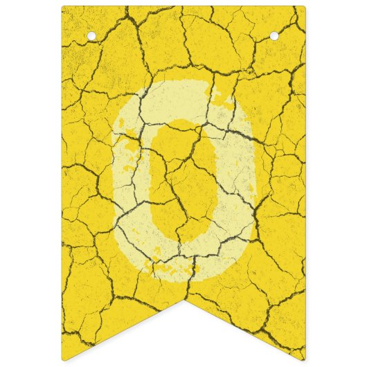 ひび割れた黄色の祝いのパーティーフラグ バンティングフラッグ (第2の旗)